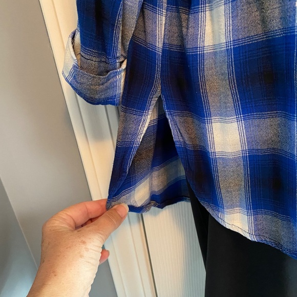 BUY 2 ITEMS & GET 1 FREE: Nygard 3/4 Sleeve Plaid Button Down Sz L - Picture 5 of 8